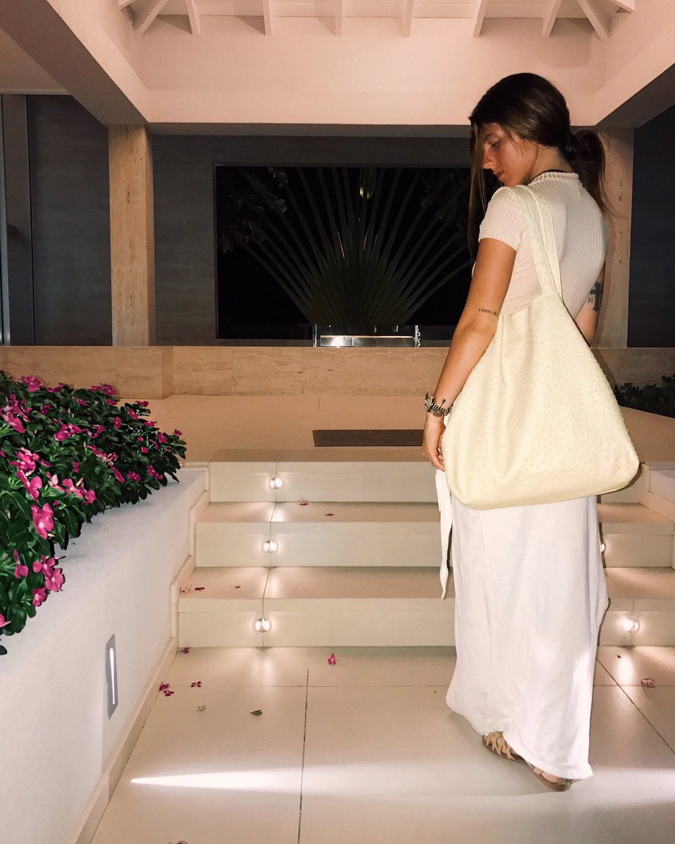 LeniPenn's tweet photo. The Medium #LPTote in Butter Yellow Ostrich in #StMartin 🍦🍦🍦 #lenipenn #summerstyle #beachbabe #everythingtote #sustainablefashion #dogood https://t.co/91kD7kqnaK