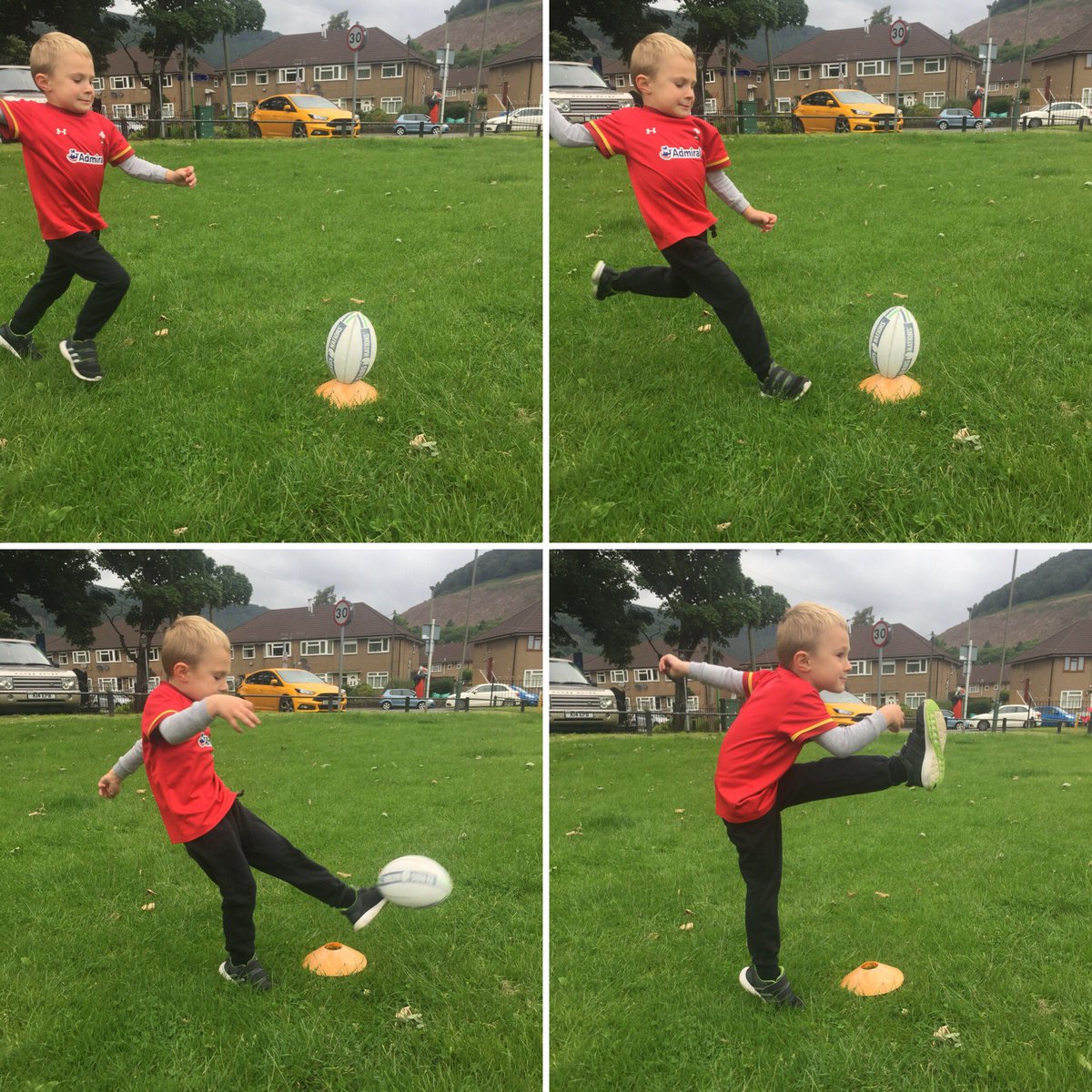 elishaharrhy's tweet photo. #kickingtechnique from the little man, any good @BBCScrumV ? #crosskeys #RiscaMiniDragon #LeftFoot #wales #FutureStar 🏉🐉🔴🦁 #5today https://t.co/jPwGtj0PWo