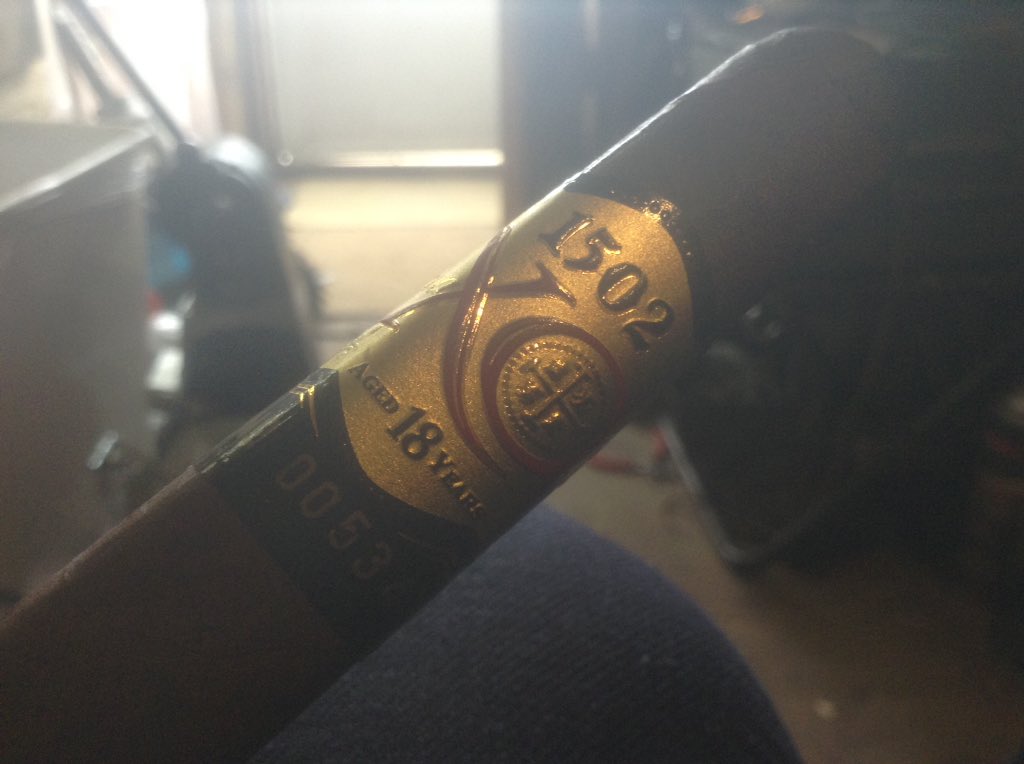 Celebrating and smoking this cigar Gerald gave me <a href="/Mack280/">Gerald McIntyre</a> @CigarChairman <a href="/HN_JAD/">Houston-JD</a> <a href="/RobustoBabe/">Robusto Cigar Babe</a> <a href="/PistolCliff/">Cliff Wilson</a> @lisamejorado1