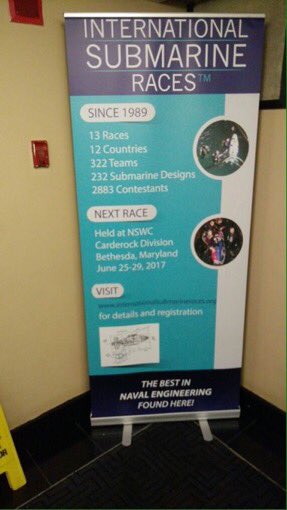 HugoAmmerlaan's tweet photo. Today #WASUB VII entered the #ISR14 #internationalsubmarineraces competition at #USN Surface Warfare Center Carderock!! https://t.co/SpkXNPI4dW