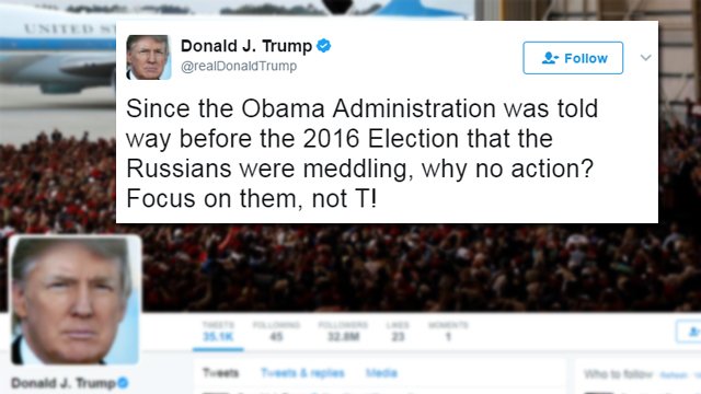 Trump questions why Obama allegedly did 'nothing' about Russia hacking, in Fox interview bit.ly/2rOKvh9 https://t.co/Rl8EEIhmtH