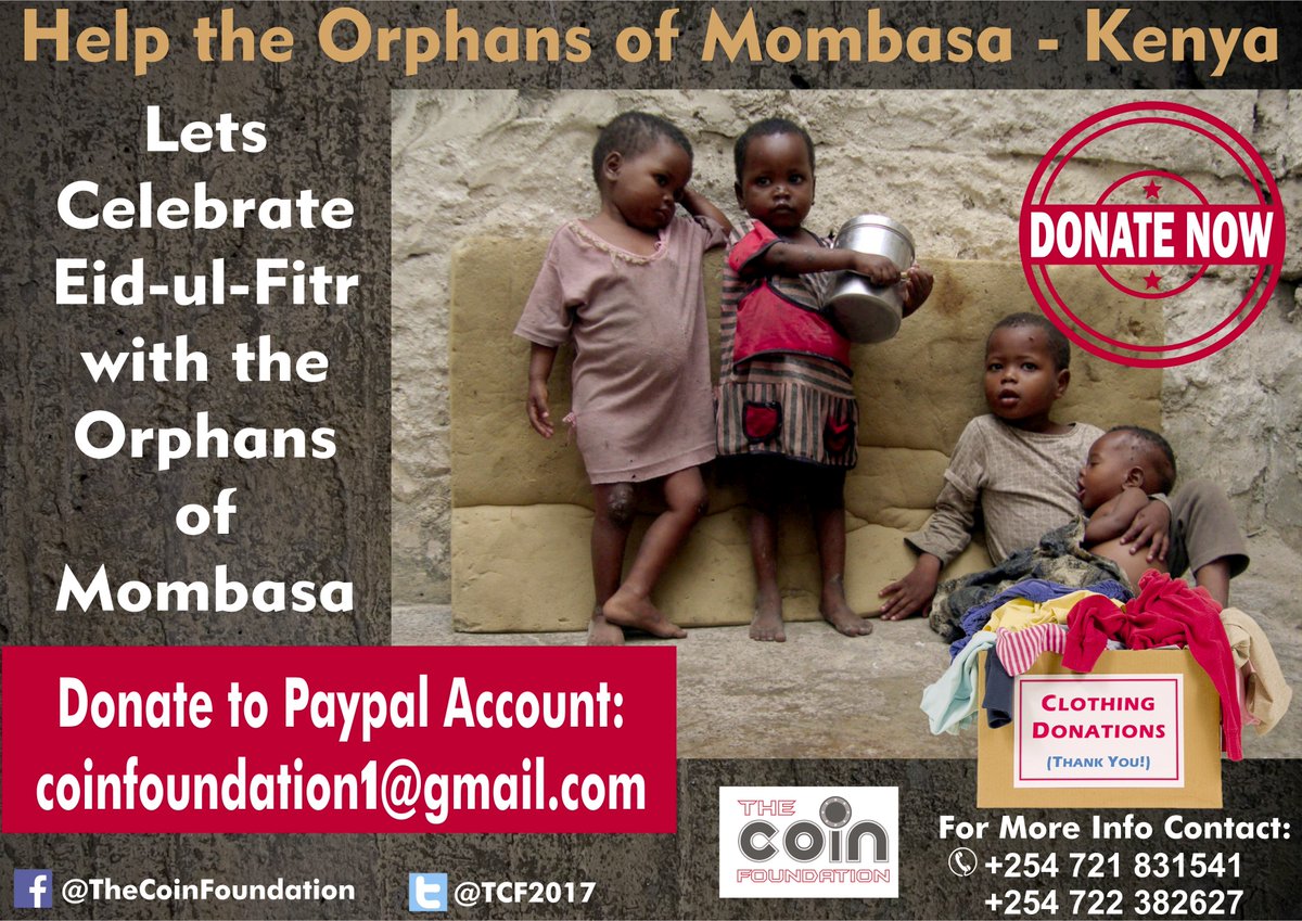 TCF2017's tweet photo. HELP!!, The Orphans of Mombasa - Kenya need your contribution to Celebrate Eid. PUT A SMILE ON THEIR FACES @KingSalman https://t.co/ndyZvwmgll