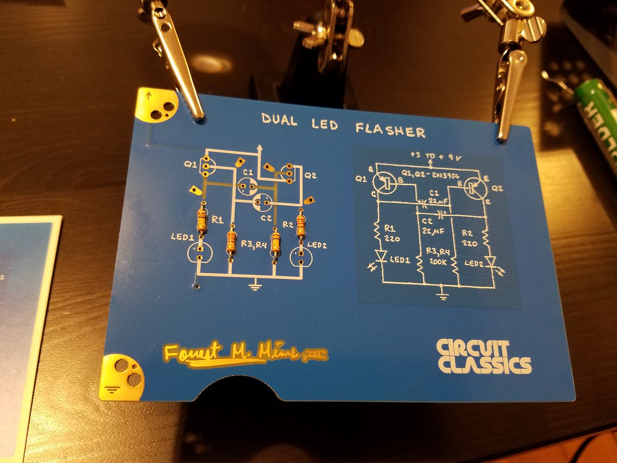 corincerami's tweet image. Finally starting on my first electronics project #CircuitClassics @starsandrobots