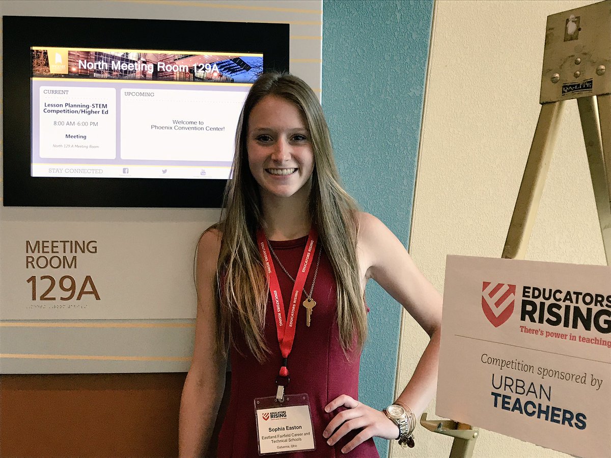 hilderbrandr's tweet photo. Sophia Easton ready to rock the Lesson Plan STEM competition! #Edrising17 @bobby__dodd #girlsinsciencerock!  @EFCTS https://t.co/etUYIe5K1r