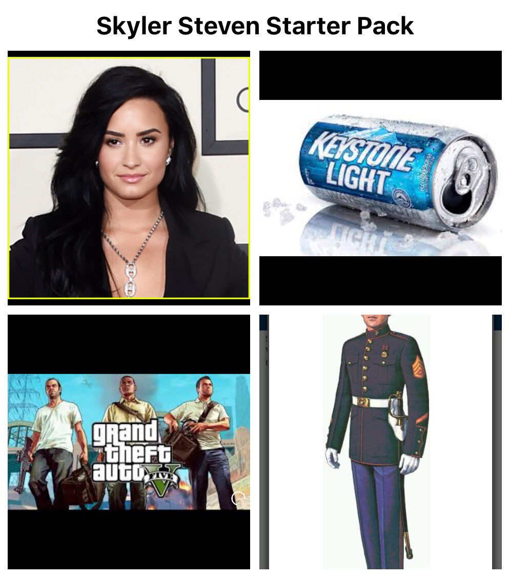 HshsPacks's tweet photo. Skyler Stevens starter pack https://t.co/X4Ypyu7vGe