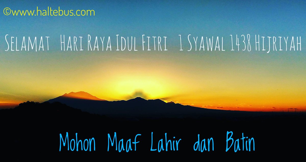 haltebuscom's tweet image. Selamat Hari Raya Idul Fitri 1 Syawal 1438 H
Minal Aidin Wal Faidzin. 
Dengan kerendahan hati kami Memohon Maaf Lahir dan Batin