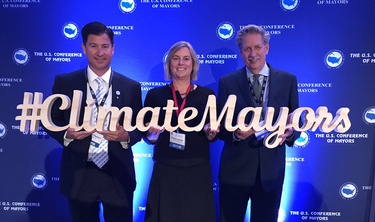 Mayors concerned about #climatechange! @usmayors @KirstenKeithEsq #USMC2017 @EdinaMN @DublinPIO @CityofMenloPark