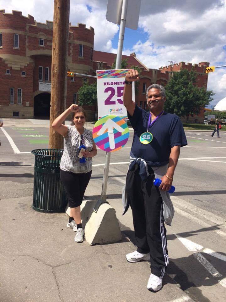 Great turnout <a href="/OneWalkAB/">OneWalkAlberta</a>. Which raised $900K.  Finished our 25km &amp; feeling great 👍 #OneWalkAb