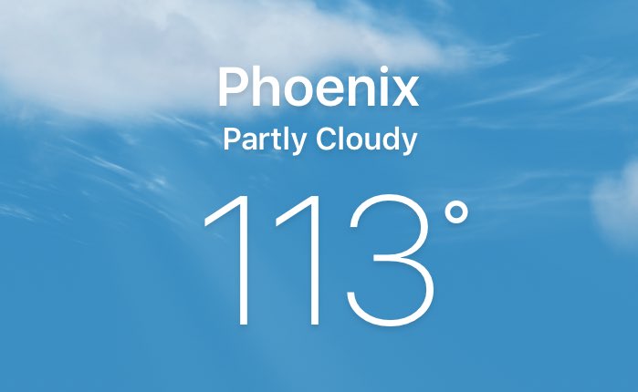 vscnconcierge's tweet photo. Double digit weather didn't last very long... #AzonFire https://t.co/y7f6hDCulx