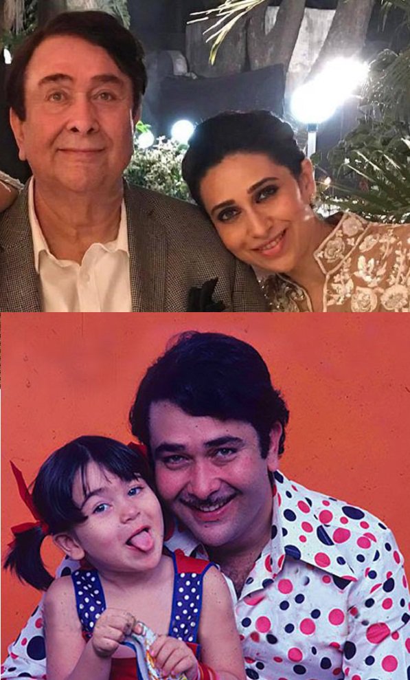 A Very Happy Birthday to Karisma Kapoor...With dad Randhir Kapoor : now and then! 