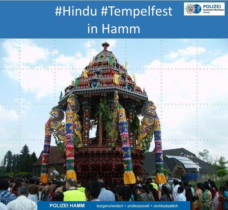 polizei_nrw_ham's tweet photo. #Hindu #Tempelfest in #Uentrop - die #Polizei #Hamm informiert Sie hier über Störungen/Beeinträchtigungen, z.B. Staus auf Zufahrtsstraßen https://t.co/OaTHlUw37h