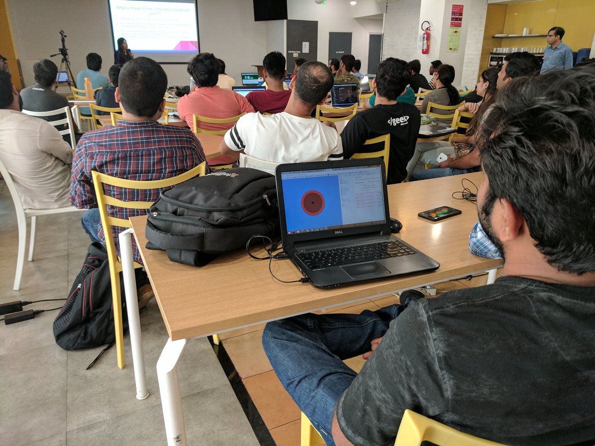 hellonehha's tweet photo. @Paul_Kinlan no #pwa meet-up is done unless we talk about air horner and lighthouse demo is also done here. #ngcamp @jslovers_del https://t.co/aEZno0TFSU