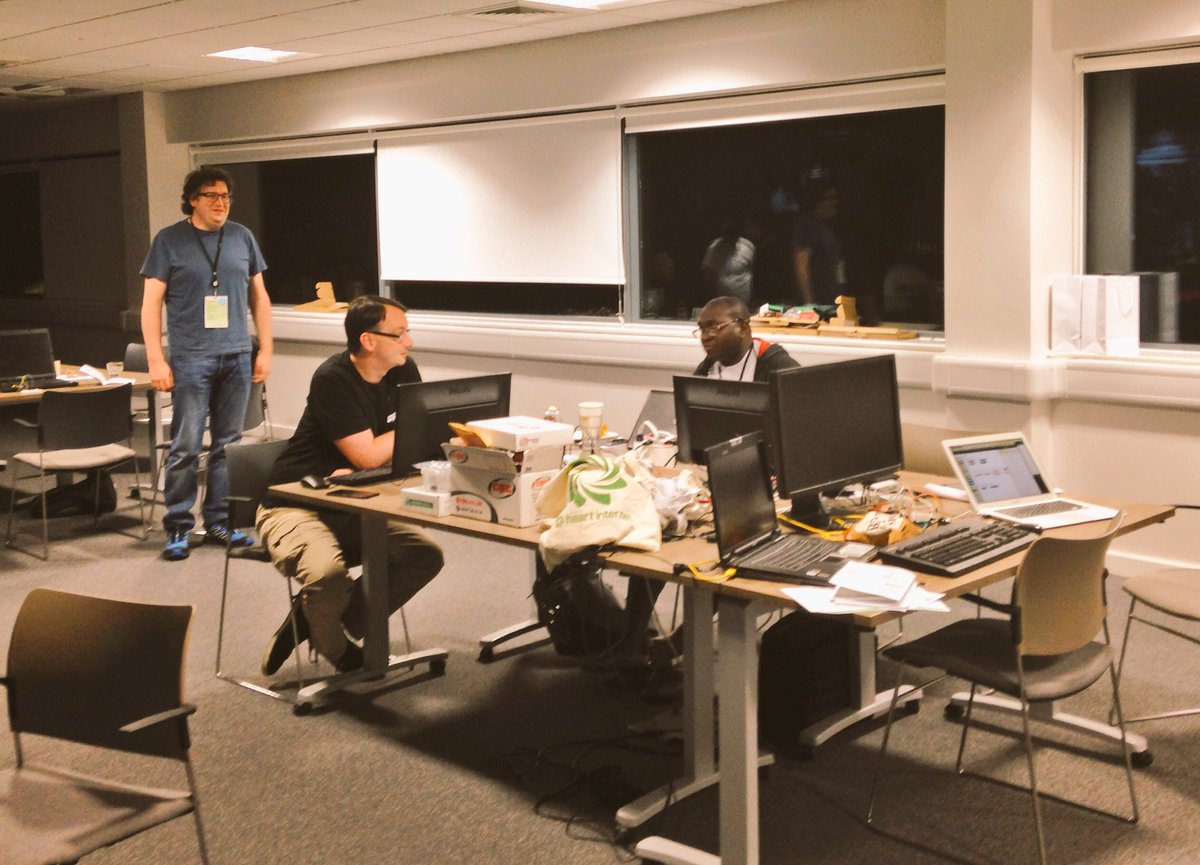 DPiPboro's tweet photo. Team @DPiPboro still going strong at 2am! + Fresh coffee has just been made :) #sudohack2017 #isitbedtimeyet https://t.co/IoVASgsBEK