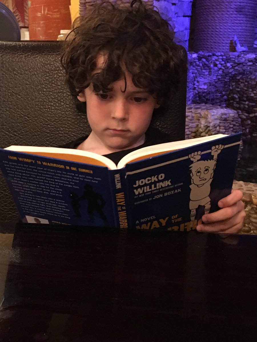 SparkableMike's tweet image. My son (age 7) 13 chapters in the first day, had to bring it to the restaurant thanks @jockowillink  #jockopodcast