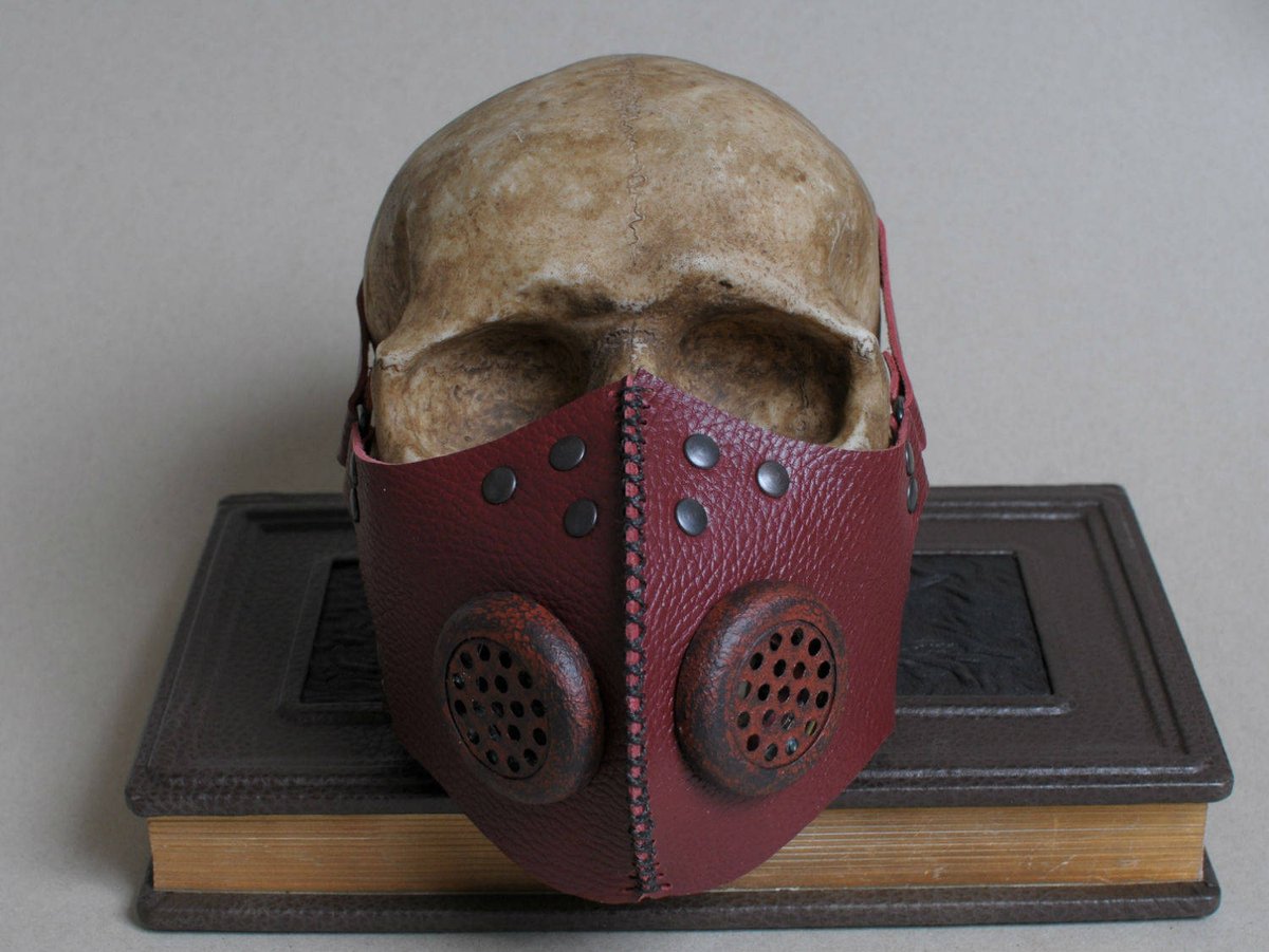 Hatmaker_RU's tweet photo. Dark Red Post Apocalyptic Leather Respirator Mask Postapocalypti… https://t.co/9oVOqPO644 #Etsy #PostapocalypticMask https://t.co/1MSx9tbTd6