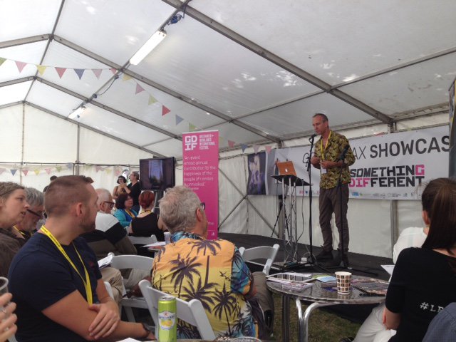 Articulture_'s tweet photo. @EasterbyJony pitches new show #Treeandwood @GDIFestival @XtraxArts International Festival & Showcase #Wales #Cymru #OutdoorArts https://t.co/1cMBzNSdIG