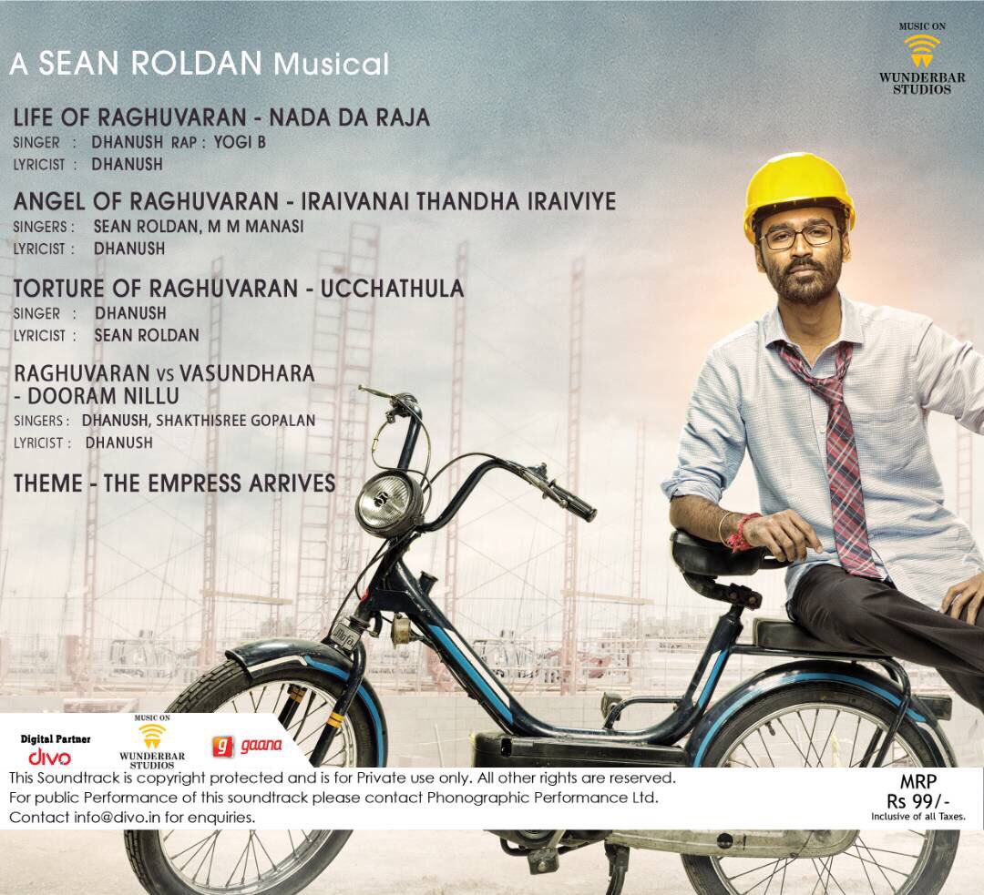 619Rafique's tweet photo. Wonderful Musical treat for dhanush fans...@dhanushkraja @KajolAtUN #Vip2Tracklist Waiting fr the movie #July28  https://t.co/HEbzNN29Z2