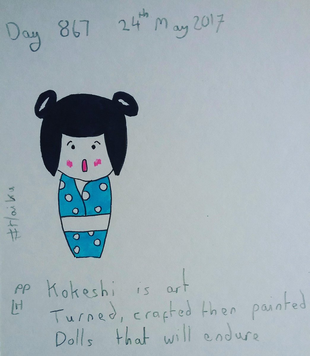 PaigntonPoet's tweet photo. Day 867 #Ambidexterityrulesok #Kokeshi #MayCatchUp 
@msleford_g @TheLuckyHand @neonblaze72 @TheLuckyHand @Julietame1 https://t.co/zMXBU4NjCT