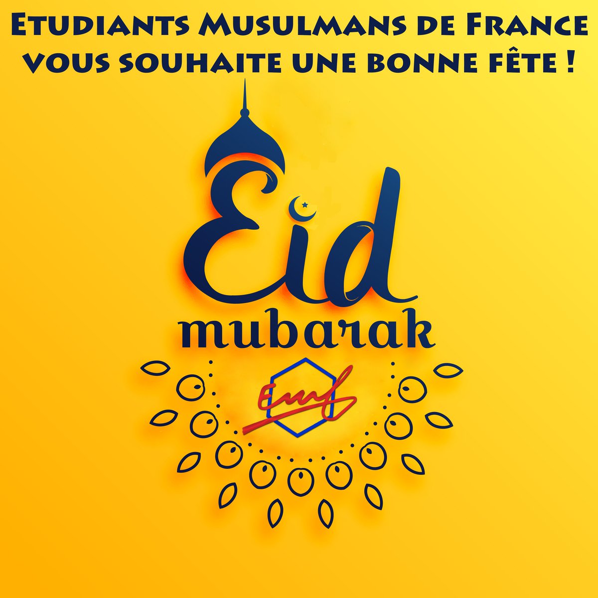 EMFasso's tweet photo. Bonne fête de l'eïd à tous, puisse ce jour rimer avec joie, fraternité et partage! 
Prochain rendez-vous national le 14 Juillet à Marseille https://t.co/e0cWgUBOGs