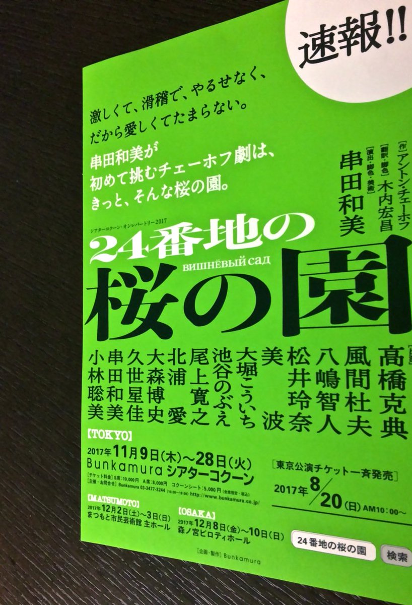 シアター コクーン 桜の 園