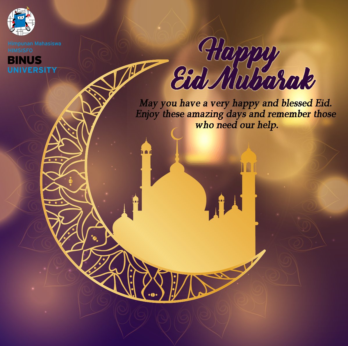 Selamat Hari Raya Idul Fitri 1438 Hijriah. Mohon maaf lahir &amp; batin. #HIMSISFOBINUS #IdulFitri