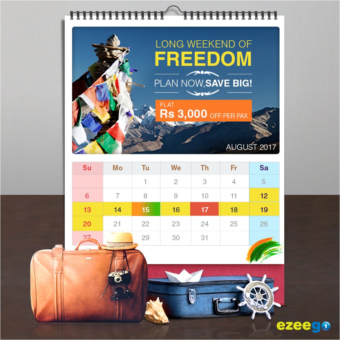 ezeego1's tweet image. *Longest Weekend Alert*
Book now: goo.gl/SHmmpQ

#LongWeekend #LongWeekendOffer