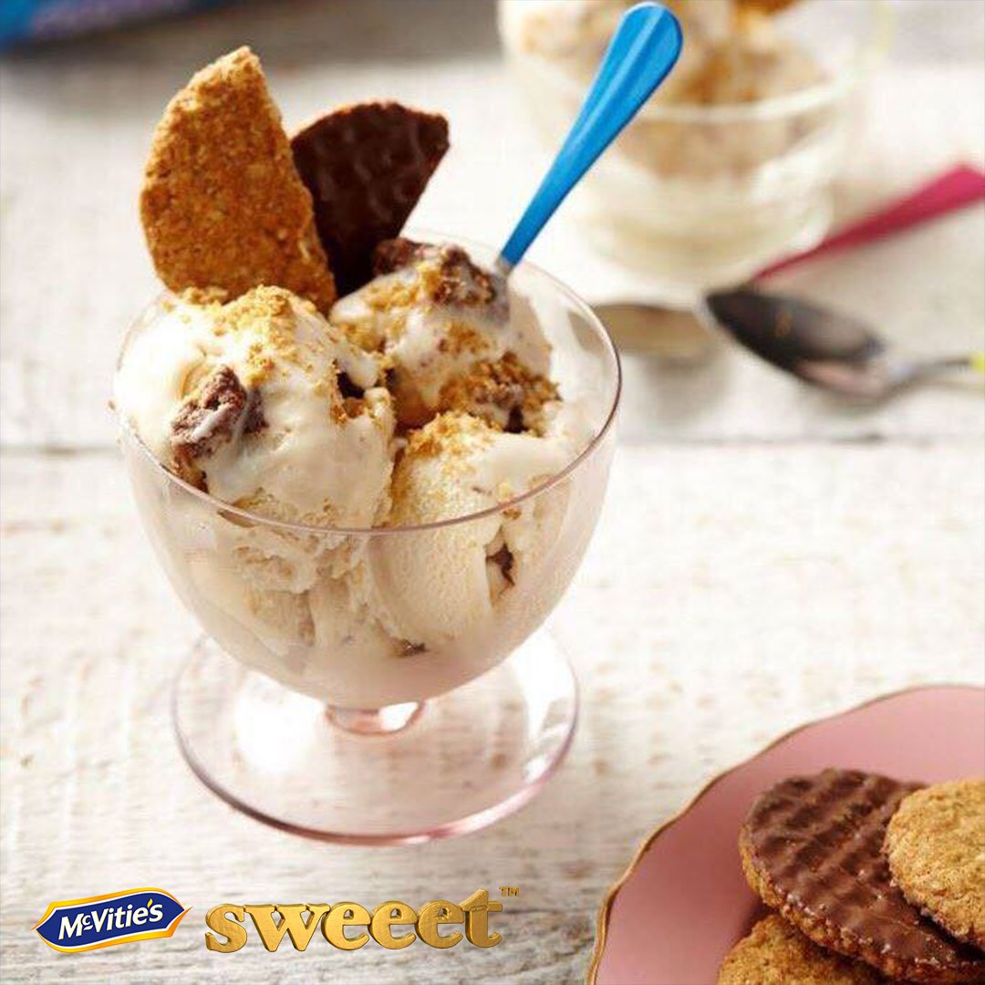 Ice cream is grand, but have you had ice-cream topped with McVitie's Chocolate Hob-Nobs? You're welcome #Sweeet