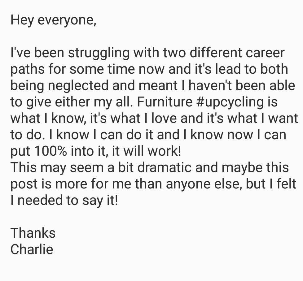 Morning all, please read 👇👇👇
#upcycling #upcycledhour #furnituredesign #home