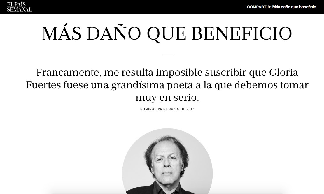 Resultado de imagen de javier marias gloria fuertes
