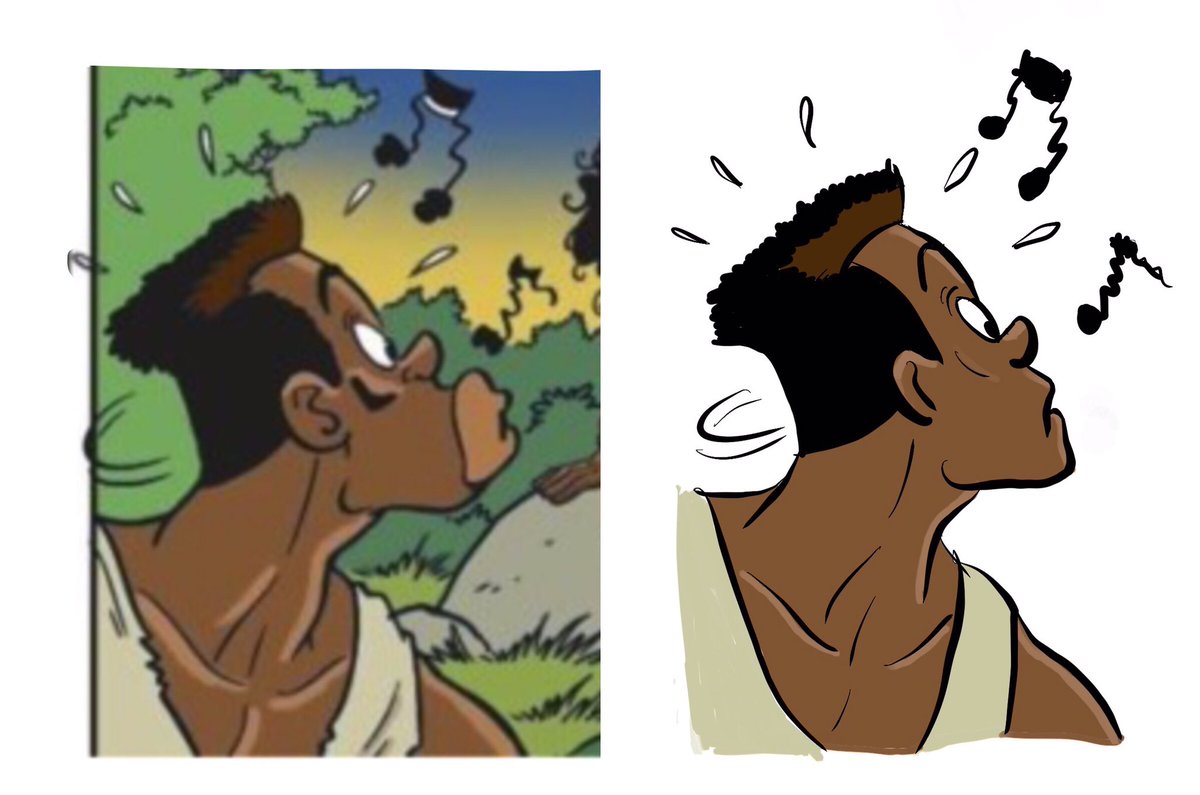 Poodle_Soup's tweet photo. I made a little improvement. #nomoremonkeybusiness #DecoloniseYourDrawings (also bit of a #stylechallenge) https://t.co/841GG6XeDF