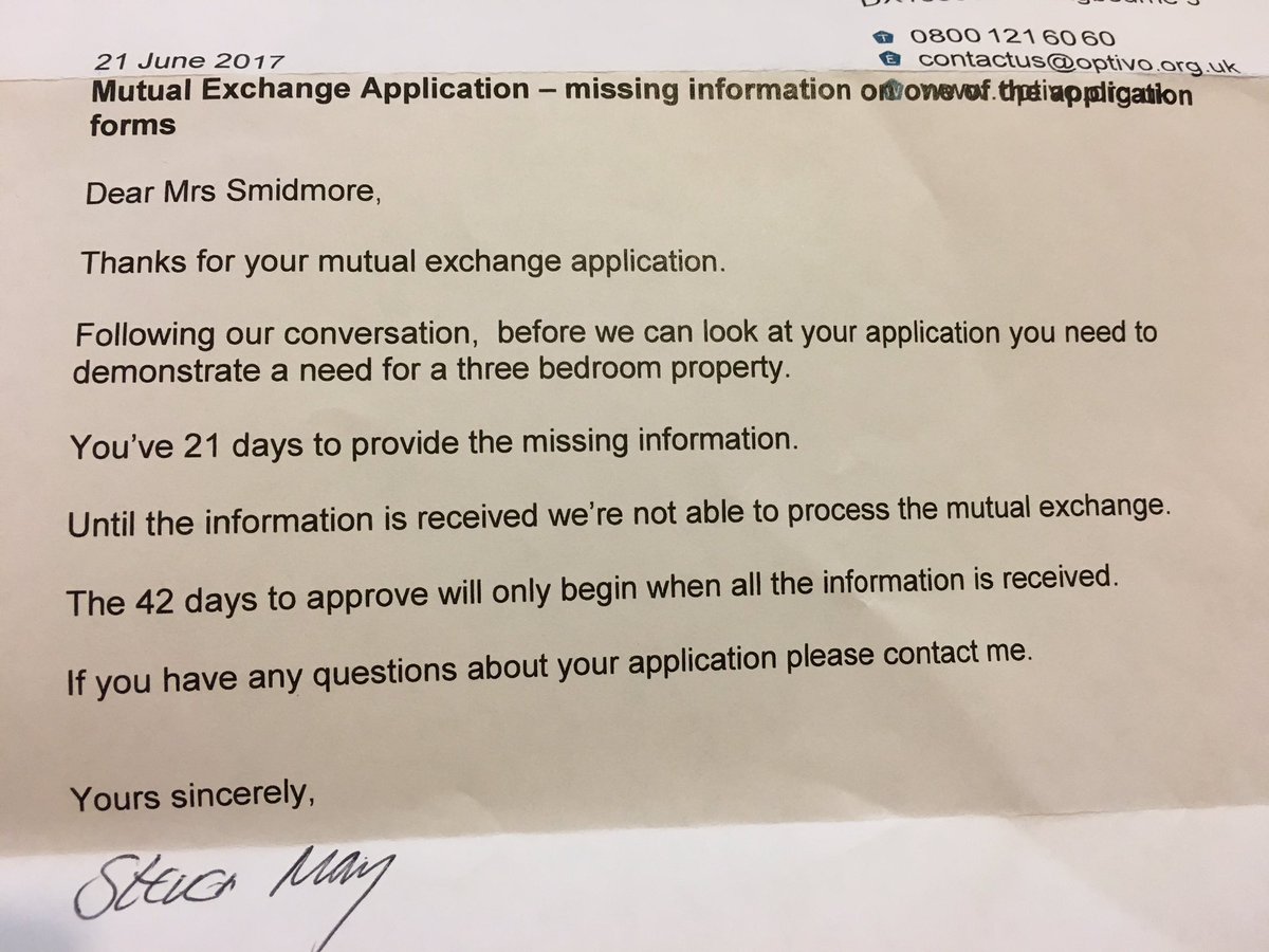 rsmidmore03892's tweet photo. So a doctors letter stating that my son needs his own room because he is physically disabled isn't good enough? @PaulHackett10  @optivohomes https://t.co/OaeHilZQRg
