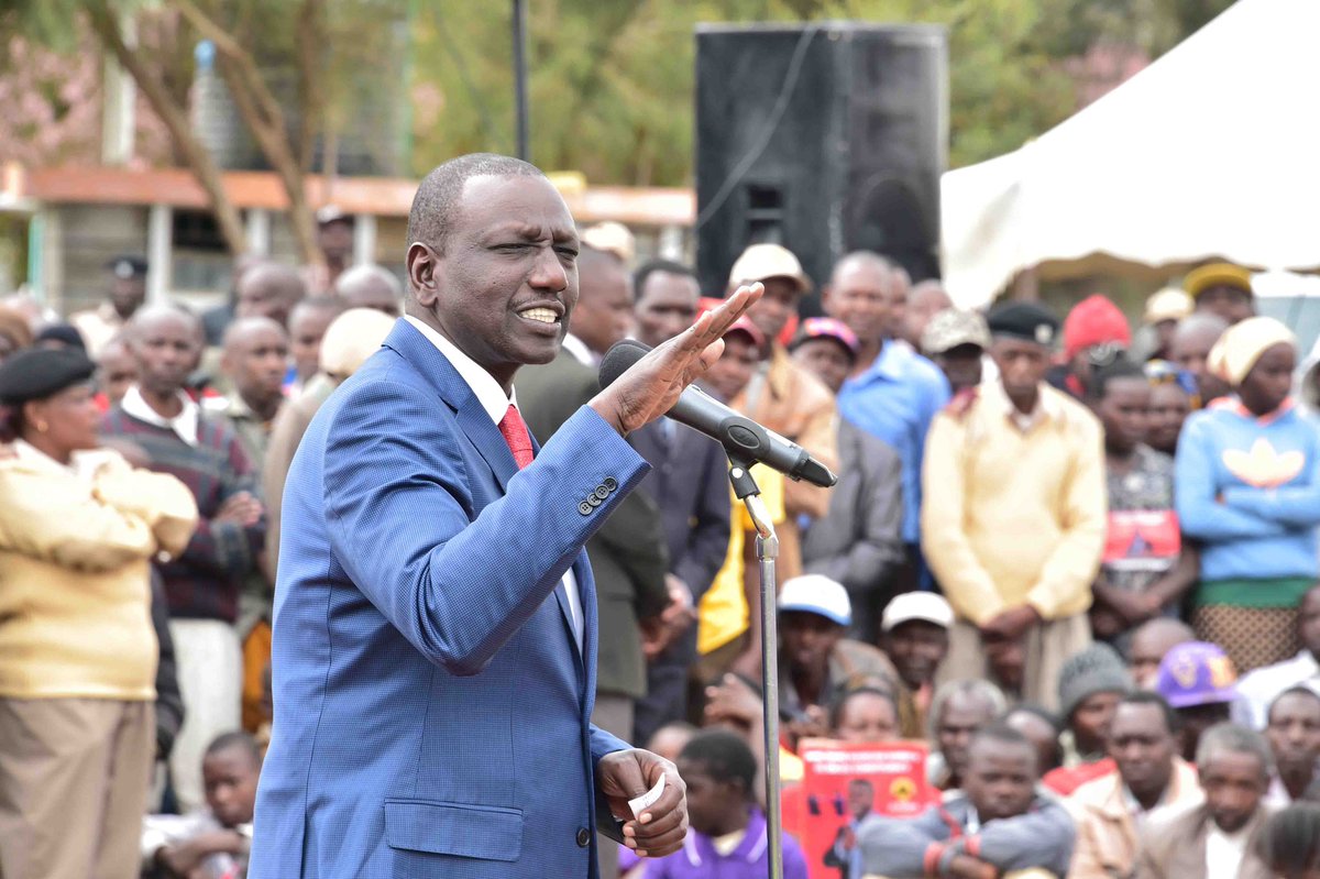 Image result for Ruto at AC Primary School in Ol Kalou