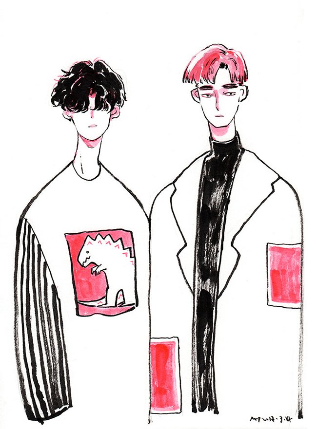 Pink collection #fashion #illustration 