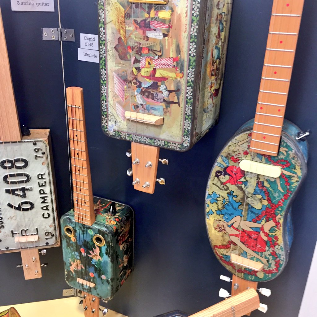 Had a quick strum on these lovely handcrafted guitars www.split-tin guitars.co.uk
