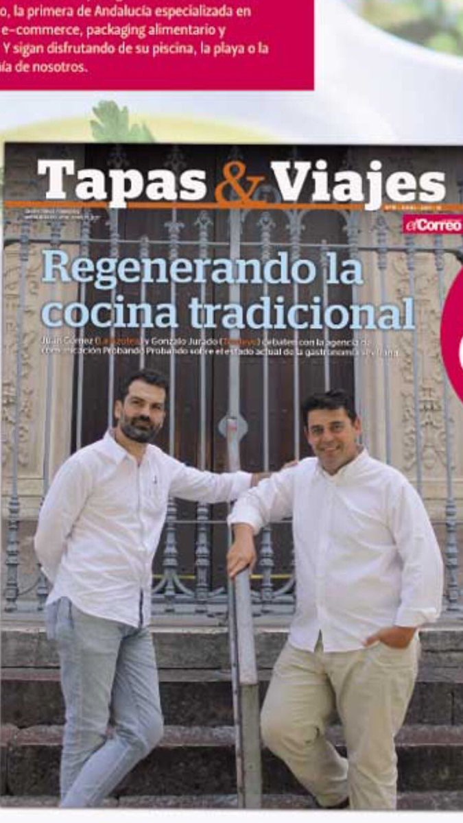 Hoy en @elCorreoWeb podéis ver la entrevista realizada a nuestros clientes Gonzalo Jurado de @DeTradevo y a Juan Gómez de @AzoteaSevilla 👏🏼