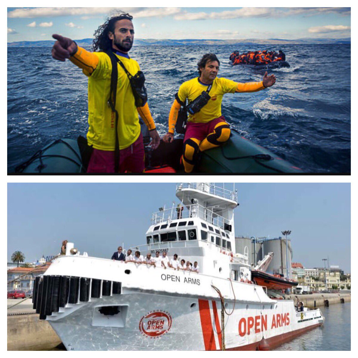 Lo mismo q reclamábamos 4 socorristas sin más que unas aletas, hoy lo seguimos haciendo desde el "Open Arms": 
El derecho a la vida.