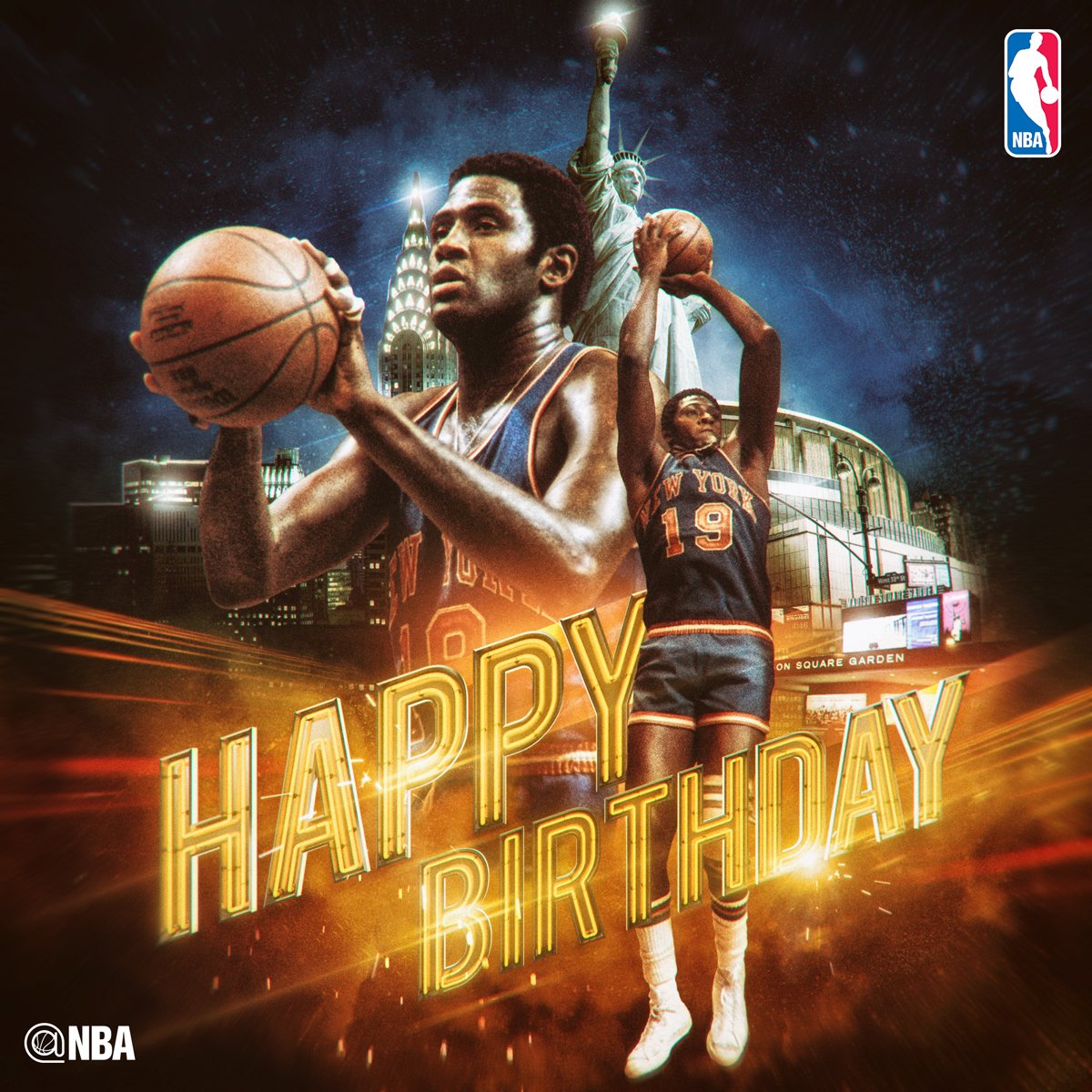 Join us in wishing 2x champ with the & 1970 MVP WILLIS REED a HAPPY 75th BIRTHDAY! 