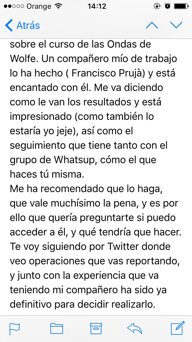 Albitamix's tweet photo. Si no fuera por estos feedbacks... #trabajo #resultados #OndasdeWolfe #orgullosísima https://t.co/nMgM62xuVw