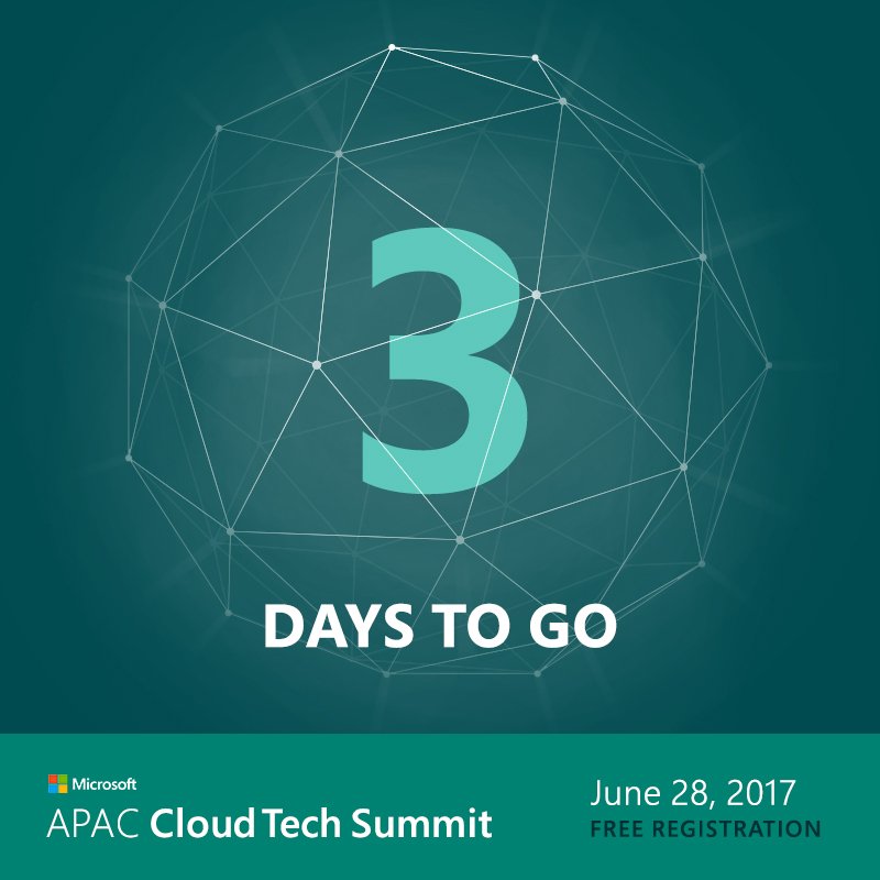 MicrosoftID's tweet image. 3 adalah jumlah langkah yang dibutuhkan untuk bersiap ikuti Microsoft APAC #CloudTechSummit, 3 hari lagi. Daftar di msft.social/J1sY6q!