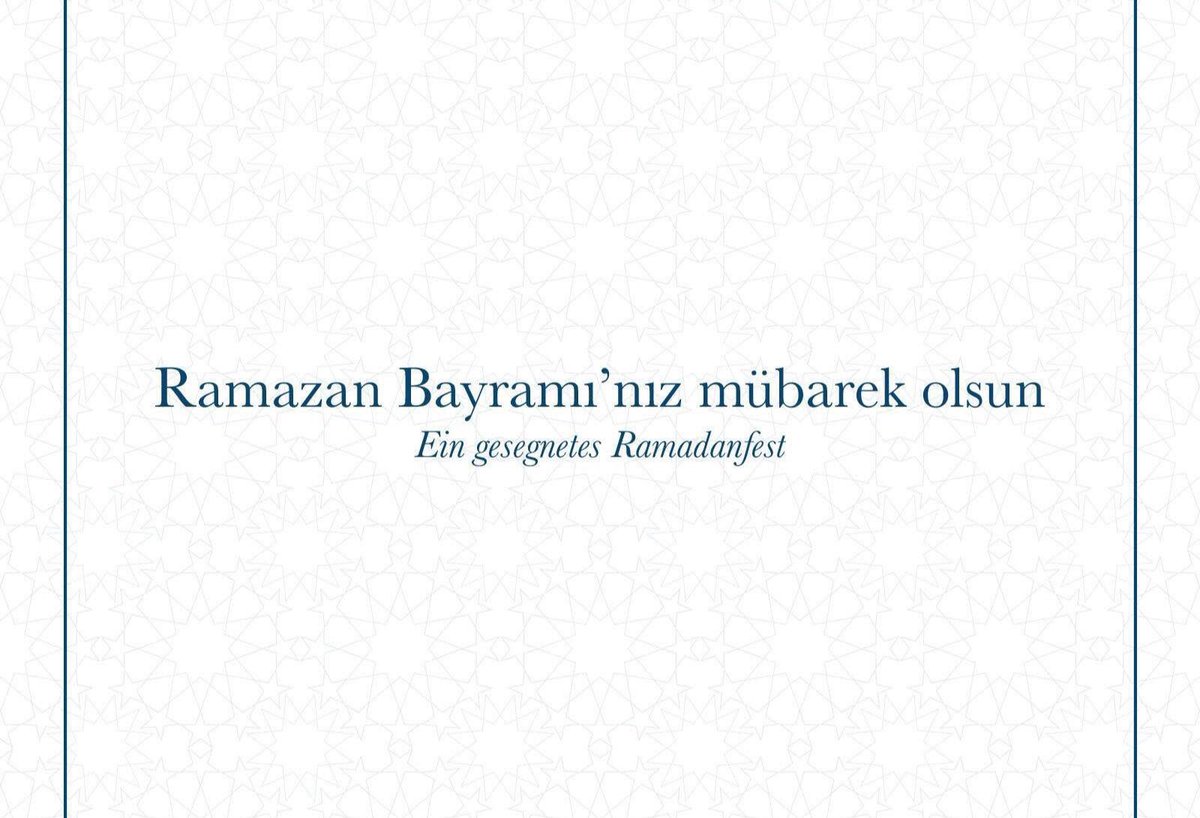 #EidMubarak

Tüm İslam Aleminin Ramazan Bayram'ını kutlarız. 

Wir wünschen allen Muslimen ein frohes
