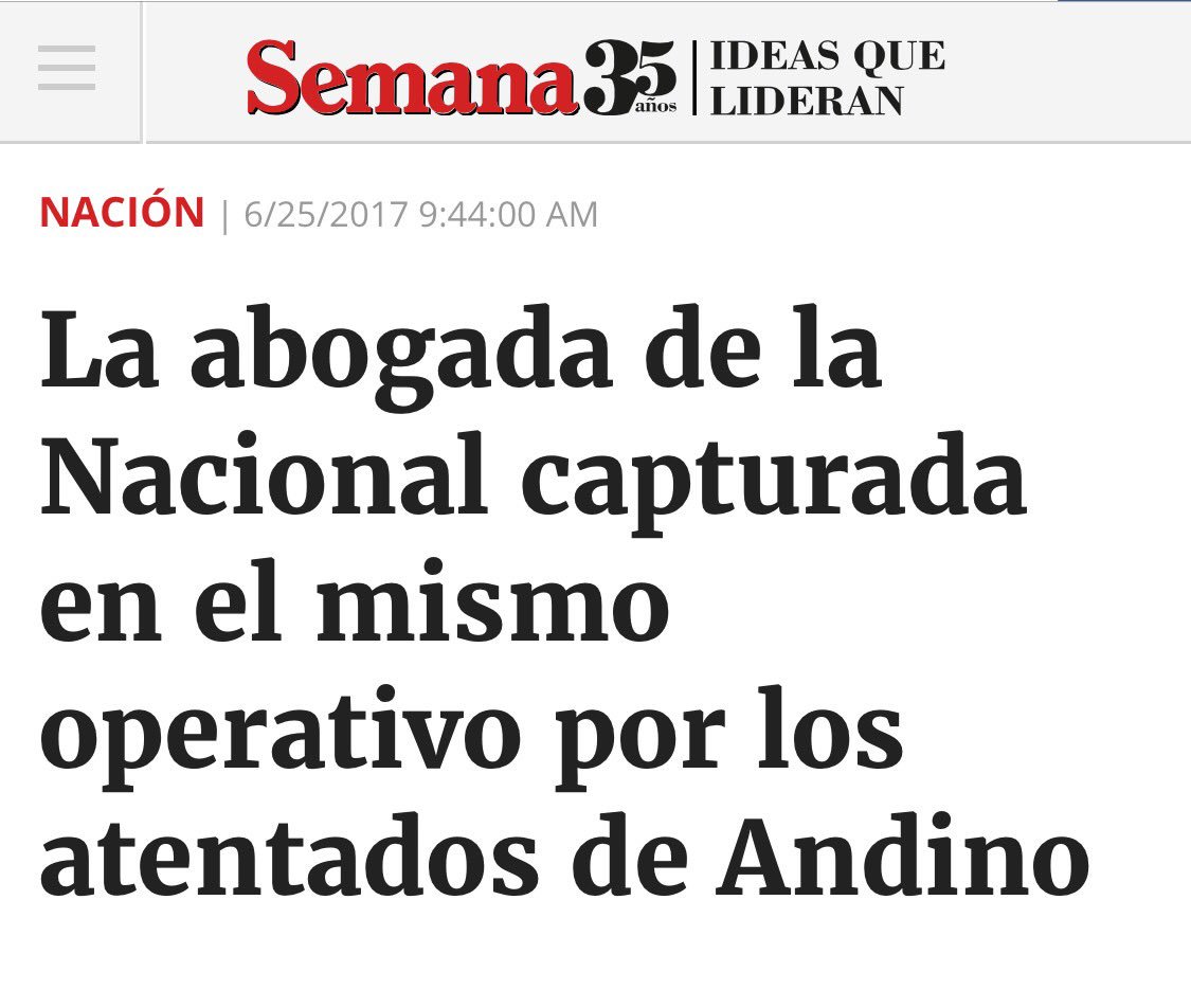 La abogada de la Nacional?
Pero no dicen el ladrón de los Andes, el corrupto del Rosario, el pedófilo de la Javeriana, el narco de la Sabana