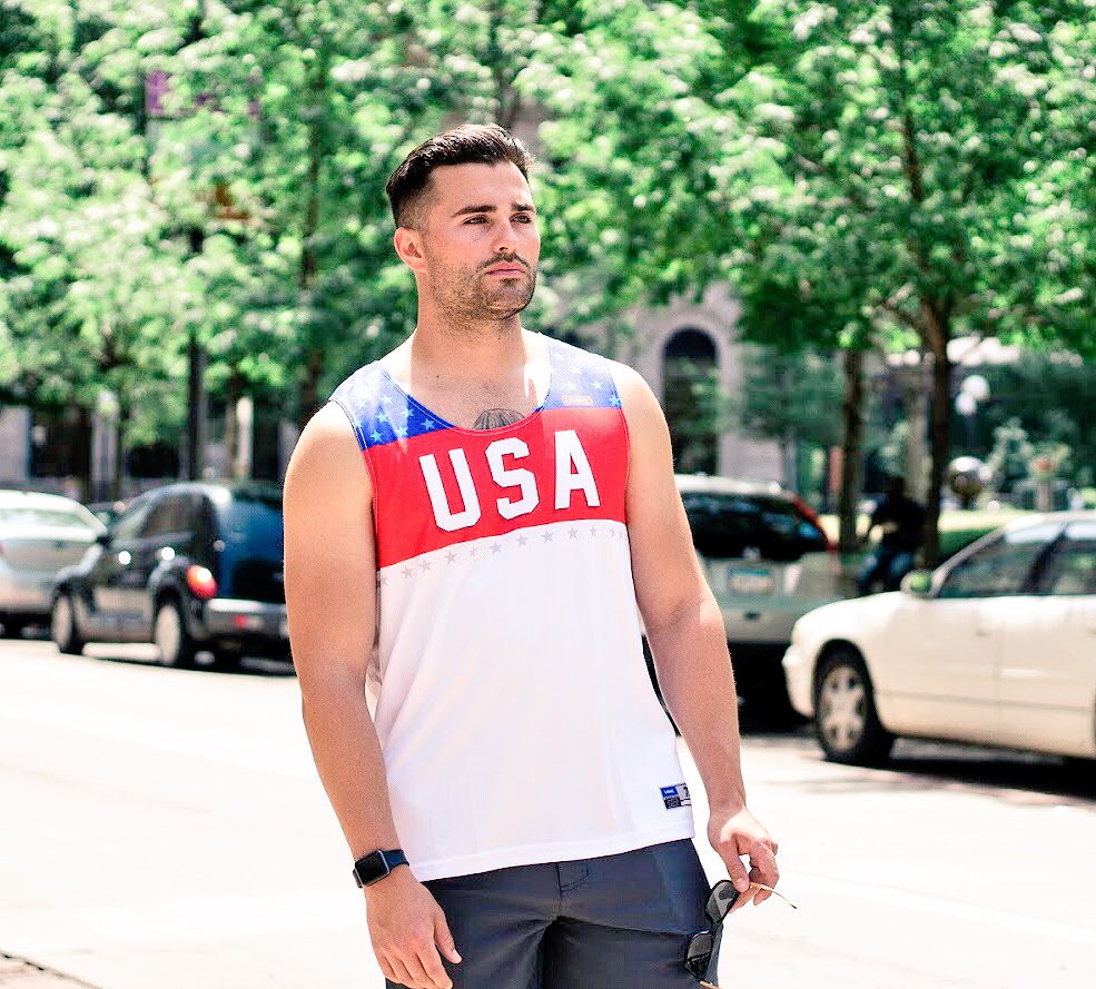 unrlco's tweet photo. RT &amp; Follow to win this custom USA jersey tank. 5 winners announced Tuesday, 10am CST. https://t.co/CmLsnQ6QzY. https://t.co/acid7SNHre