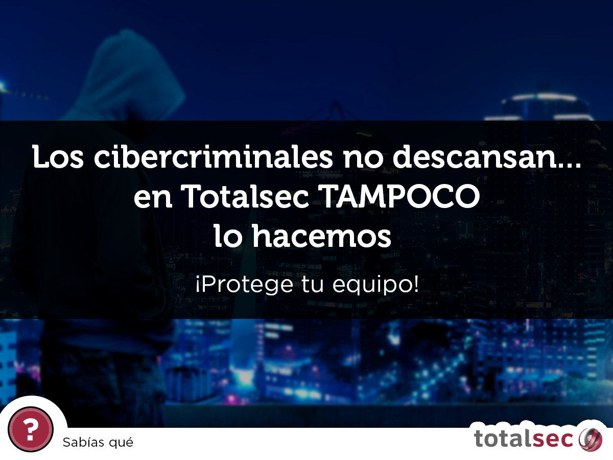 totalcybersec's tweet photo. #TeamTotalsec Protege tu marca con los expertos de Totalsec. https://t.co/EE7FVkpz0X