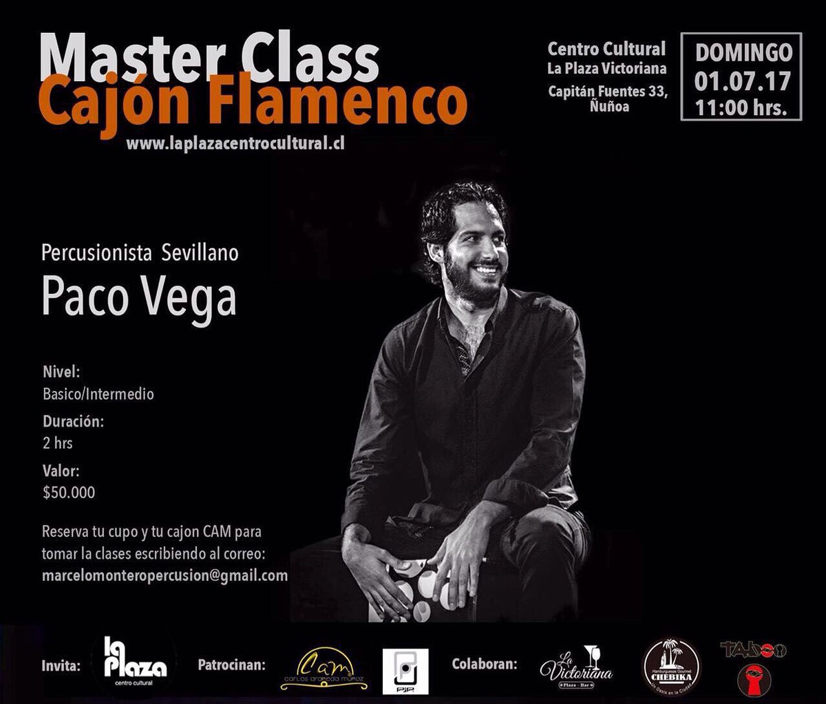 #masterclass #pacovega #chile día 1 de #julio #cajonflamenco