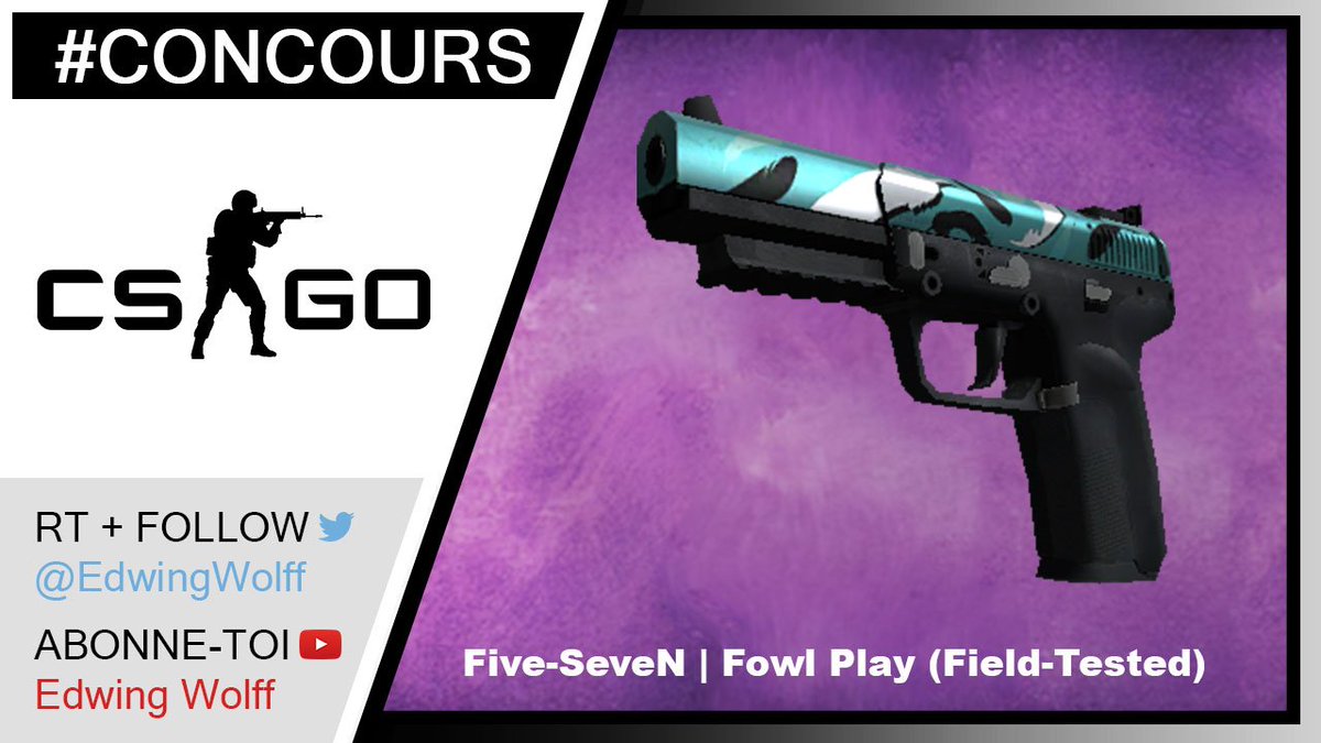 EdwingWolff's tweet photo. #CONCOURS

Gagne ton skin #CSGO Five-SeveN | Fowl Play

• RT
• FOLLOW @EdwingWolff
• ABONNE-TOI https://t.co/Ire7w2dwXG https://t.co/pgtn4ShZuU