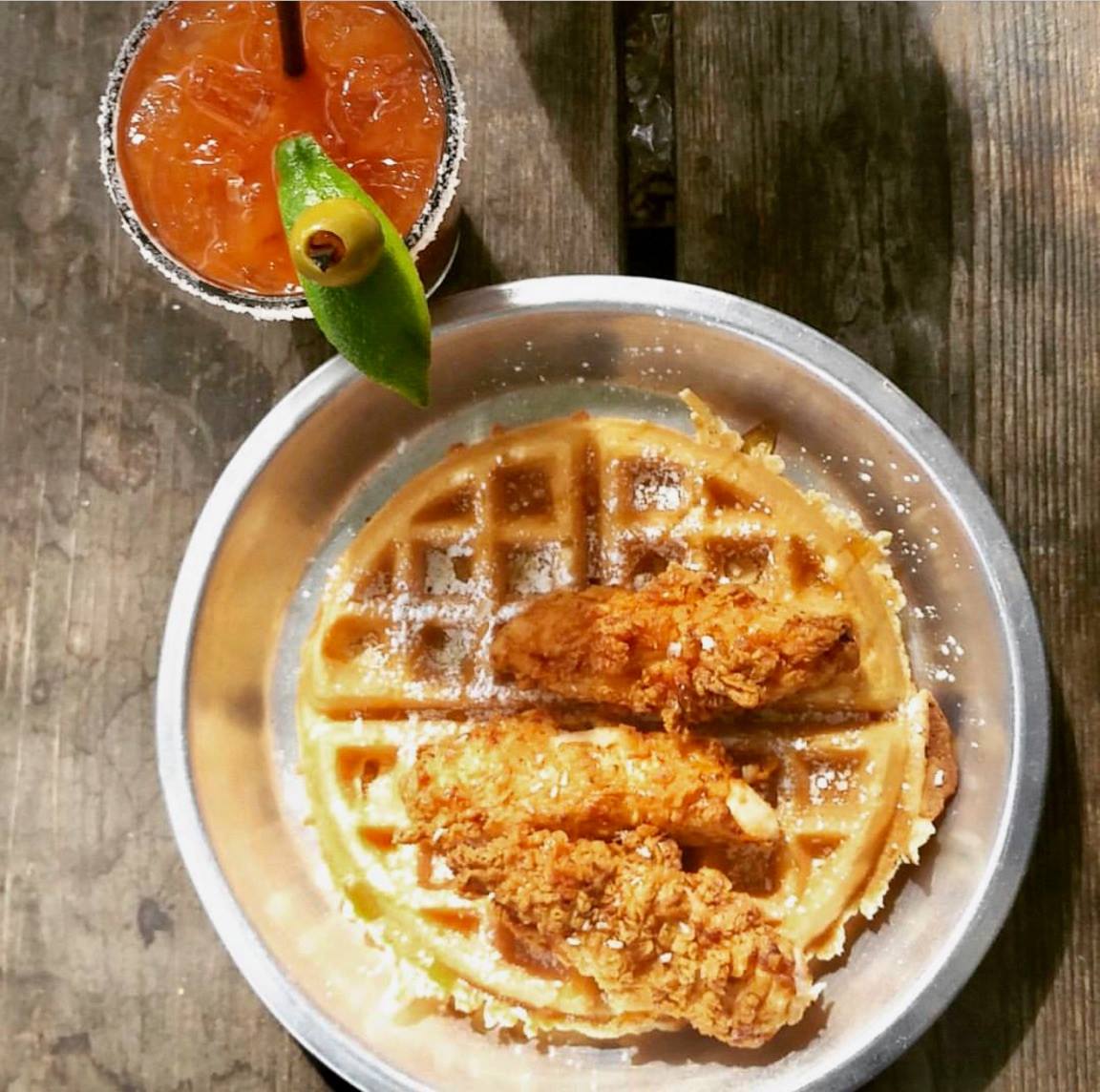 CS_TF's tweet image. Enjoy our delicious Chicken &amp;amp; Coconut Waffles with house-made maple chile syrup and a Bloody Mary for brunch today!

📸: IG: hong_mai