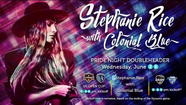 colonial_blue's tweet photo. @HoustonDynamo @HoustonDash Wednesday! We can't wait to get you pumped up before the game🤙🏻💯@stephricemusic #colonialblue #HoustonPride2017 https://t.co/abPUiQDwYF