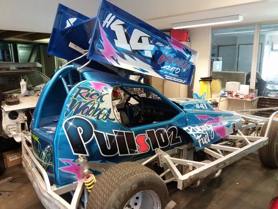 f1stockcar's tweet photo. #14 Rick Wobbes new paint job #chrissigns https://t.co/n1weHiTzn5