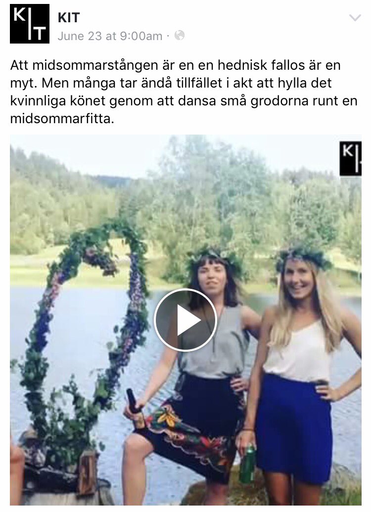 Midsommarstång eller midsommarfitta?

Jag kan inte välja.

Nästa år gör jag det enkelt för mig, och dansar runt ett midsommaranus istället.