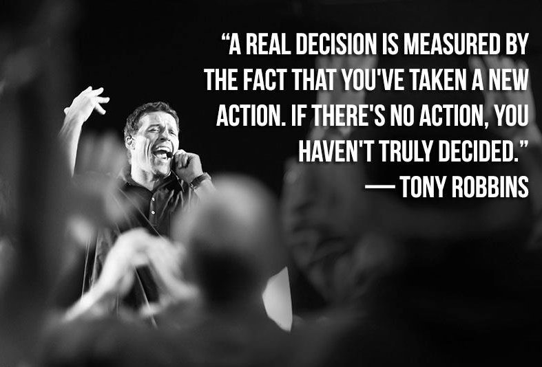 DonaDeane's tweet image. A real decision is measured by the fact that you've taken a new action. If there's no.......
#ThinkBigSundayWithMarsha 
#Quote 
#Goals2017